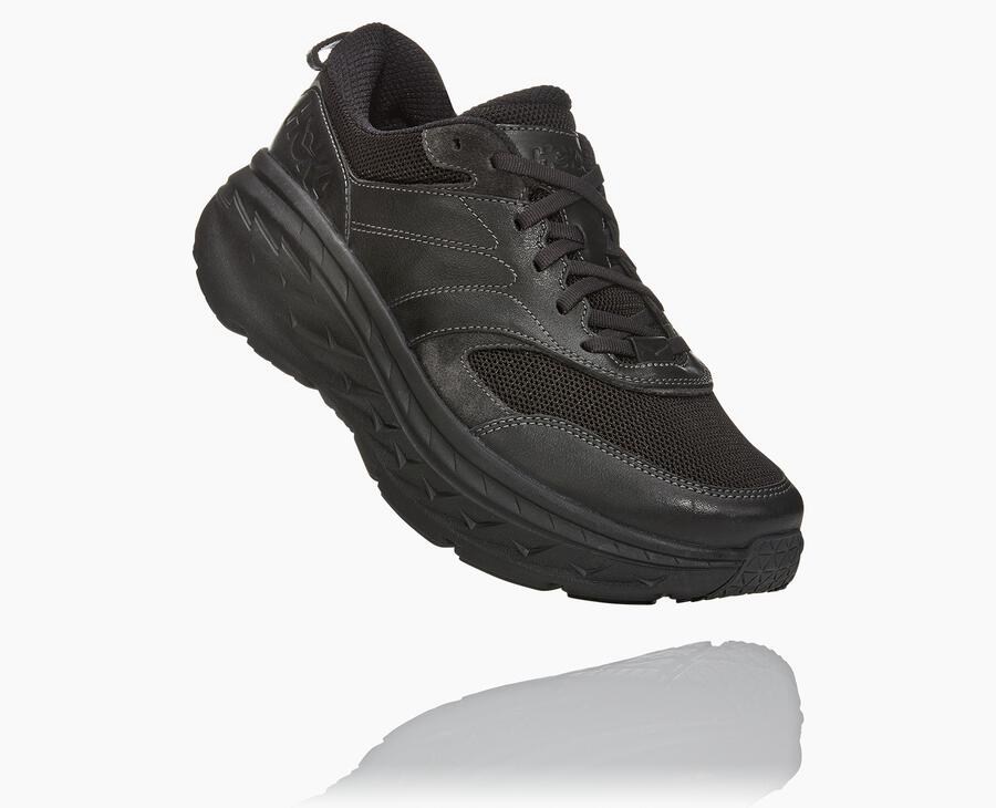 Running Shoes Mens - Hoka One One Bondi L - Black - IHUPETY-10